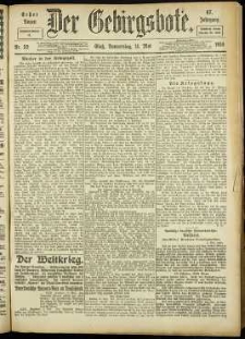 Der Gebirgsbote, 1916, nr 52 [11.05]