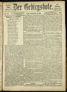 Der Gebirgsbote, 1916, nr 56 [20.05]
