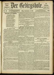 Der Gebirgsbote, 1916, nr 59 [27.05]