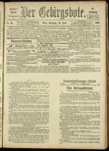 Der Gebirgsbote, 1916, nr 67 [20.06]