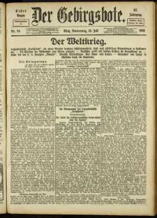 Der Gebirgsbote, 1916, nr 76 [13.07]