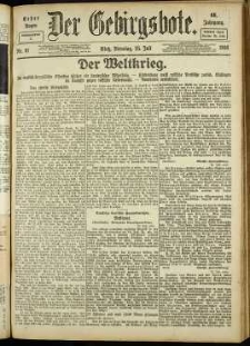 Der Gebirgsbote, 1916, nr 81 [25.07]