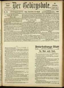 Der Gebirgsbote, 1916, nr 95 [26.08]