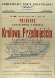 Królowa przedmieścia - afisz premierowy [Dokument życia społecznego]