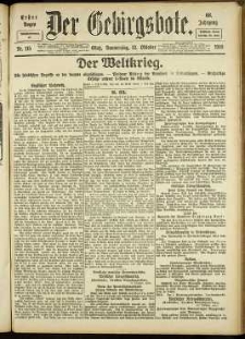 Der Gebirgsbote, 1916, nr 115 [12.10]