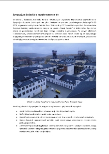 Sympozjum Sudeckie z morderstwem w tle [Dokument elektroniczny]