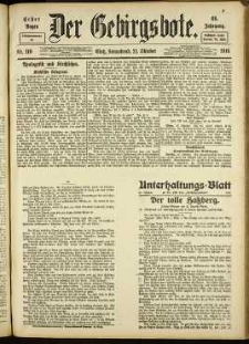 Der Gebirgsbote, 1916, nr 119 [21.10]