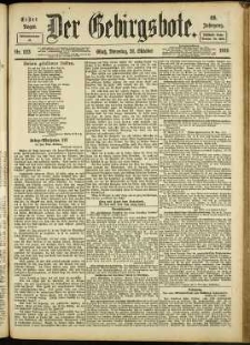 Der Gebirgsbote, 1916, nr 123 [31.10]