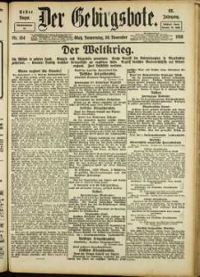Der Gebirgsbote, 1916, nr 134 [30.11]