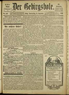 Der Gebirgsbote, 1916, nr 142 [21.12]