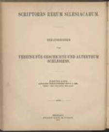 Scriptores Rerum Silesiacarum. Zenter Band