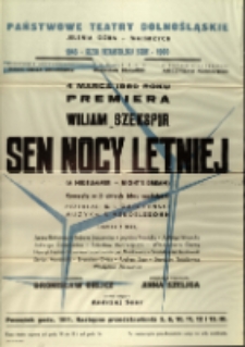 Sen nocy letniej - afisz premierowy [Dokument życia społecznego]