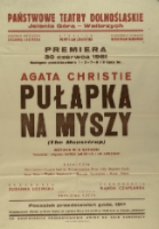 Pułapka na myszy - afisz premierowy [Dokument życia społecznego]
