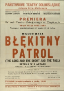 Błękitny patrol - afisz premierowy [Dokument życia społecznego]