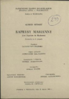 Kaprysy Marianny - program [Dokument życia społecznego]