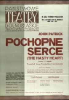 Pochopne serce - afisz [Dokument życia społecznego]