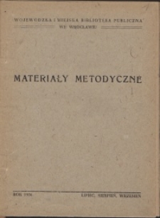 Materiały metodyczne, 1956, nr 1