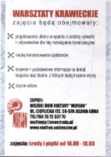 Warsztaty krawieckie [Dokument ikonograficzny]