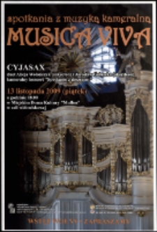 Musica Viva : spotkanie z muzyką kameralną [Dokument ikonograficzny]