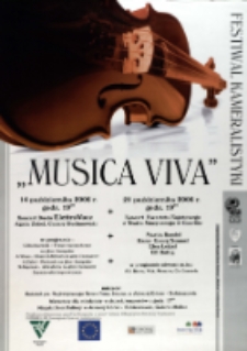 Festiwal Kameralistyki Musica Viva : koncert duetu Elettro Voce : koncert Kwartetu Fagotowego Teatru Muzycznego w Goerlitz [Dokument ikonograficzny]
