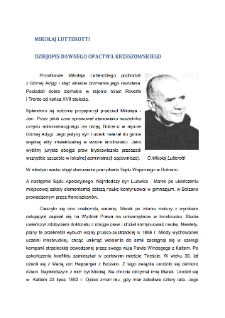 Mikołaj Lutterotti dziejopis dawnego opactwa krzeszowskiego