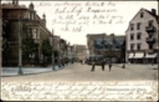 Hirschberg. Warmbrunnerplatz und Strasse. [Dokument ikonograficzny]