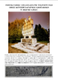 Pomnik pamięci ofiar faszyzmu więźniów filii obozu koncentracyjnego Gross-Rosen w Jeleniej Górze [Dokument ikonograficzny]