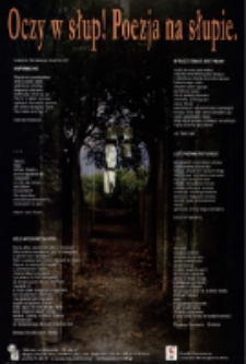 Oczy w słup : poezja na słupie (8) [Dokument ikonograficzny]