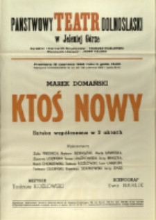 Ktoś nowy - afisz premierowy [Dokument życia społecznego]