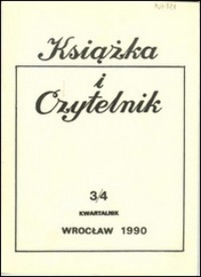 Książka i Czytelnik, 1990, nr 3/4