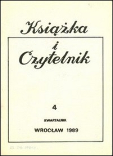 Książka i Czytelnik, 1989, nr 4