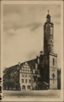 Loewenberg i. Schl. Rathaus mit Markthalle (Nordseite). [Dokument ikonograficzny]