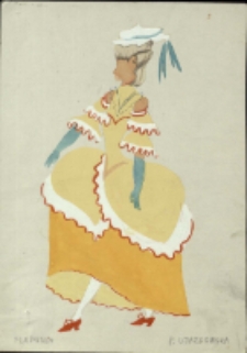 Flaminia [Projekt kostiumu do sztuki "Niestałość serc"] [Dokumenty życia społecznego]