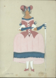 Lizetta [Projekt kostiumu do sztuki "Niestałość serc"] [Dokumenty życia społecznego]