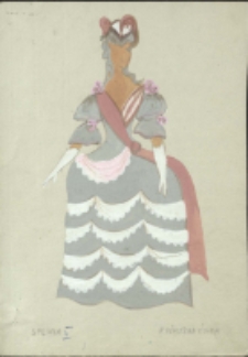 Sylwia II [Projekt kostiumu do sztuki "Niestałość serc"] [Dokumenty życia społecznego]