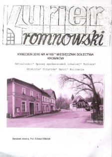 Kurier Kromnowski. Miesięcznik Sołectwa Kromnów, 2016, nr 4 (109)