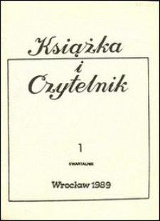 Książka i Czytelnik, 1989, nr 1