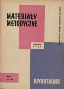 Materiały metodyczne : kwartalnik, R. VI, 1959, nr 1 (11)