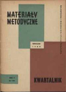 Materiały metodyczne : kwartalnik, R. V, 1960, nr 1 (15)