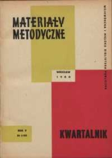 Materiały metodyczne : kwartalnik, R. V, 1960, nr 2 (16)