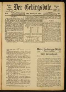 Der Gebirgsbote, 1917, nr 9 [23.01]