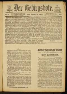 Der Gebirgsbote, 1917, nr 12 [30.01]