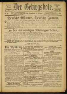 Der Gebirgsbote, 1917, nr 22 [24.02]