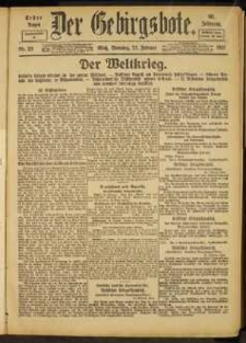 Der Gebirgsbote, 1917, nr 23 [27.02]
