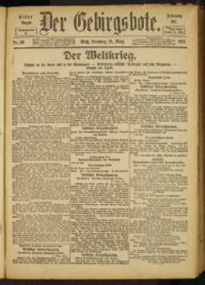 Der Gebirgsbote, 1917, nr 29 [13.03]