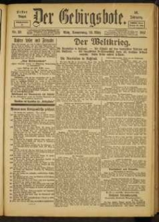 Der Gebirgsbote, 1917, nr 33 [22.03]