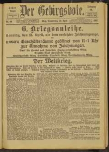 Der Gebirgsbote, 1917, nr 40 [12.04]