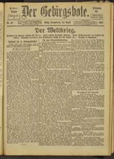 Der Gebirgsbote, 1917, nr 41 [14.04]