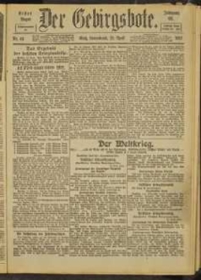 Der Gebirgsbote, 1917, nr 44 [21.04]