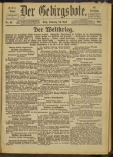 Der Gebirgsbote, 1917, nr 45 [24.04]